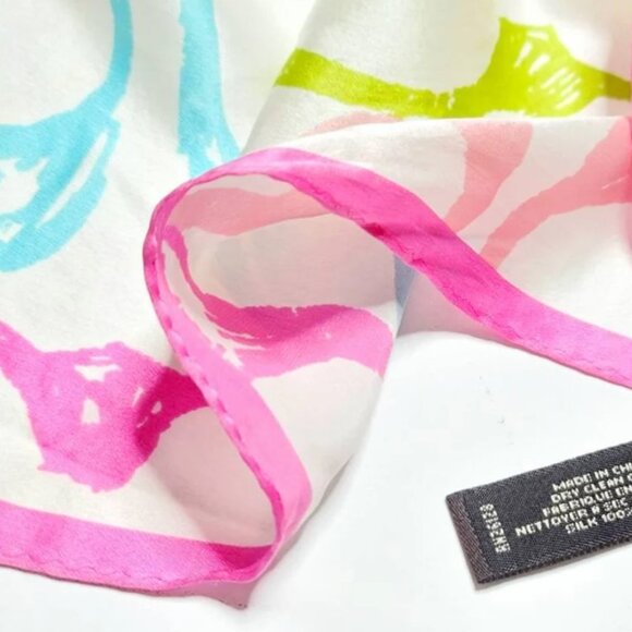 Coach Signature C Oblong 100% Silk Scarf - Picture 2 of 4